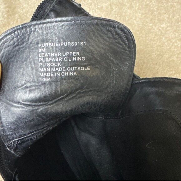 Steve Madden Black Buckle Motorcycle Ankle Boots Round Toe Size 8M - Picture 8 of 13